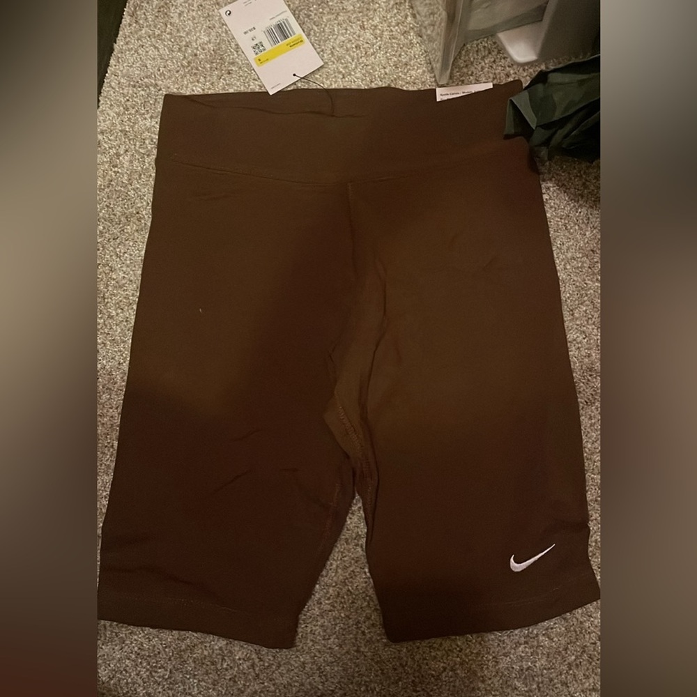 Nike brown biker shorts!!!! Size S